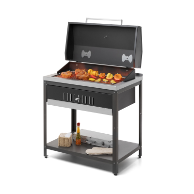 Гриль Patior G850 - вид сбоку с продуктами