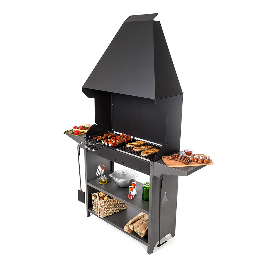 Фото Мангал Gratar PSZ 3000 с аксессуарами вид сбоку